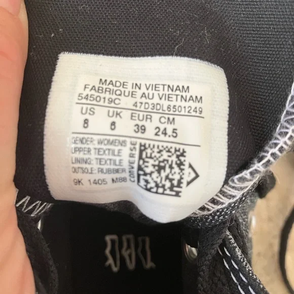 Converse Chuck Taylor All Star High Top Zipper Sneakers Women’s 8 - Picture 11 of 16